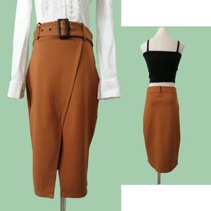 brown skirt
